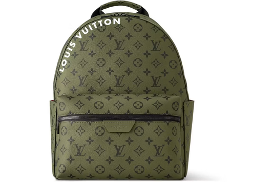 Louis Vuitton Discovery Backpack Khaki Green/Vermillion Red