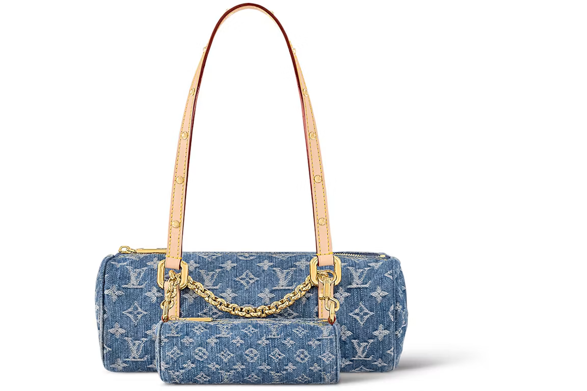 Louis Vuitton Papillon Bag Monogram Denim Blue