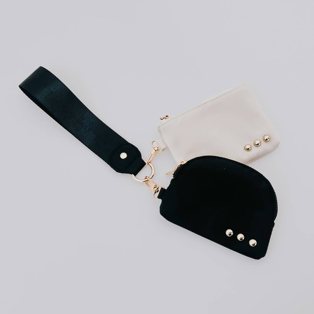 Pink Dual Pouch Wristlet