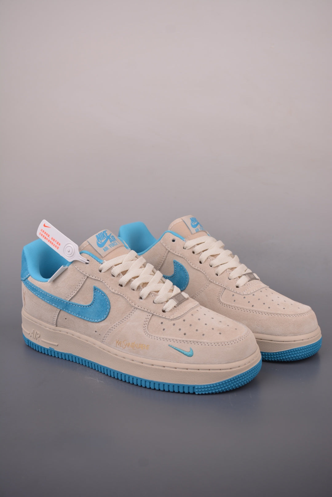 Saint Laurent x Nike Air Force 1 Low "Light Blue Suede"