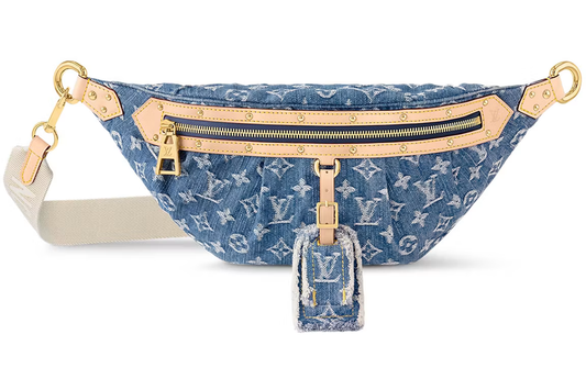 Louis Vuitton High Rise Bumbag Monogram Denim Blue